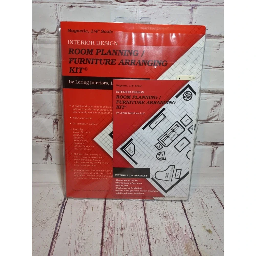 Loring Interiors Magnetic Room Furniture Planning Kit Home Design Set 1/4